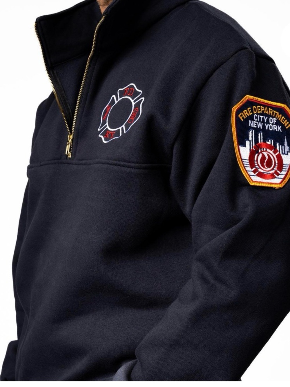 NWOT Navy Blue FDNY Fire Department Unisex Job Shirt Size XL